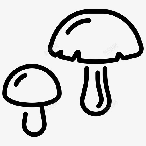 蘑菇种植蔬菜图标svg_新图网 https://ixintu.com 秋天 种植 蔬菜 蘑菇