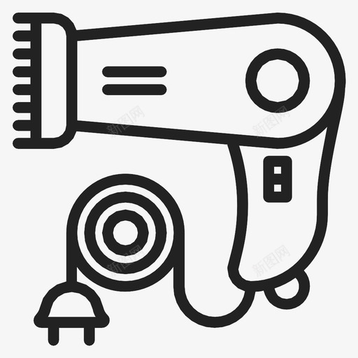 吹风机护发图标svg_新图网 https://ixintu.com 吹风机 护发