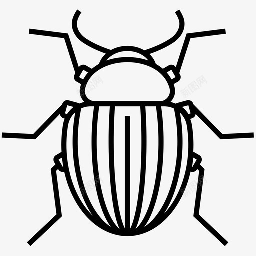 科罗拉多甲虫虫子昆虫图标svg_新图网 https://ixintu.com 昆虫 科罗拉多甲虫 自然 虫子 马铃薯