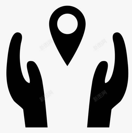 位置关怀崇拜双手图标svg_新图网 https://ixintu.com 位置关怀 双手 崇拜