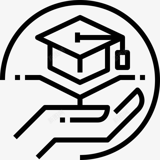 教育毕业学习图标svg_新图网 https://ixintu.com 学习 学校 教育 教育和学习概念图标 毕业