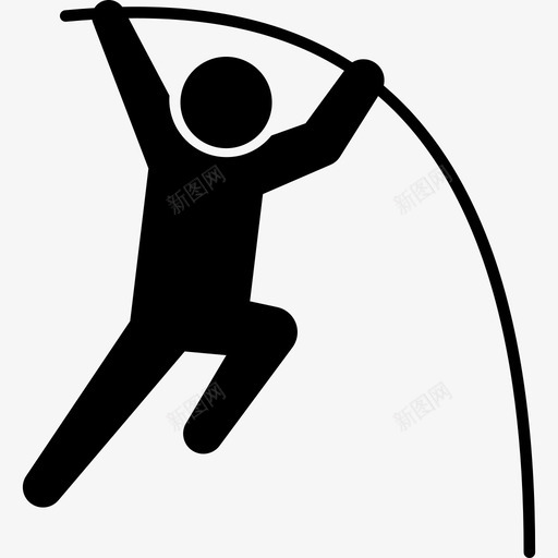 撑杆跳高运动运动偶像图标svg_新图网 https://ixintu.com 撑杆跳高 撑竿跳 运动 运动偶像