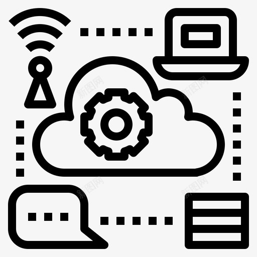 技术基础设施计算机信息图标svg_新图网 https://ixintu.com 互联网 信息 技术基础设施 数字经济 服务 计算机