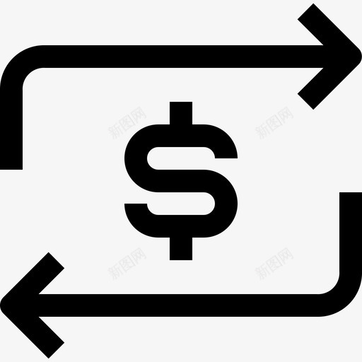 货币兑换银行金融图标svg_新图网 https://ixintu.com 货币兑换 货币和银行最小图标 金融 银行