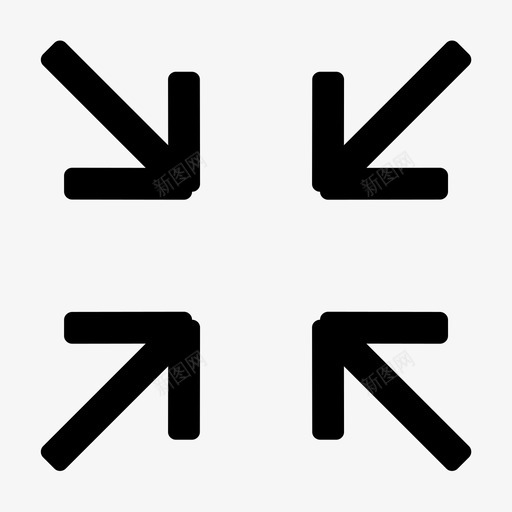 全屏-退出svg_新图网 https://ixintu.com 全屏-退出