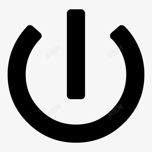 电源能量开启图标svg_新图网 https://ixintu.com 启动 基本图标1 开启 电源 能量