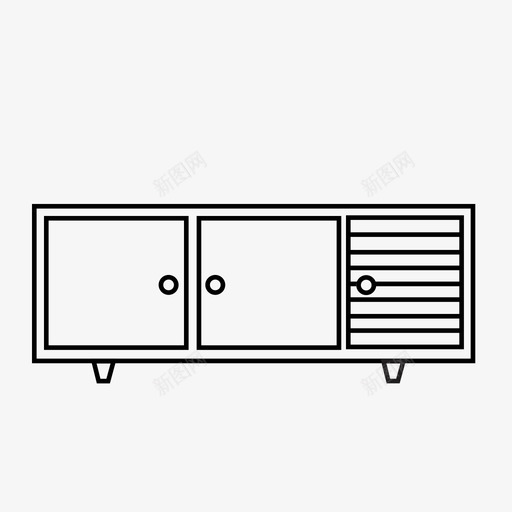 餐具柜家具家图标svg_新图网 https://ixintu.com 家 家具 餐具柜