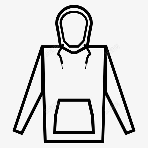 连帽衫衣服毛衣图标svg_新图网 https://ixintu.com 城市 毛衣 衣服 连帽衫