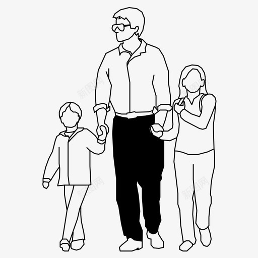 家庭孩子家庭成员图标svg_新图网 https://ixintu.com 2d 人 伴侣 孩子 家庭 家庭成员