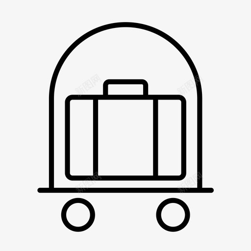 行李车行李员酒店图标svg_新图网 https://ixintu.com 大堂 行李员 行李车 酒店