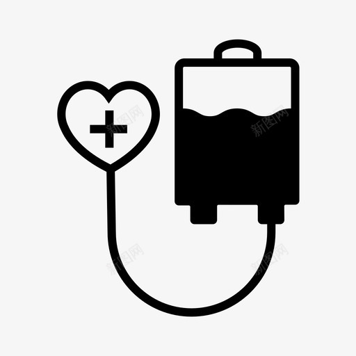 生理盐水医院静脉输液袋图标svg_新图网 https://ixintu.com 医用 医院 医院线性套 生理盐水 静脉输液袋