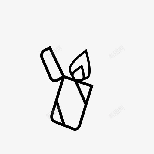 打火机火烟图标svg_新图网 https://ixintu.com 打火机 火 烟