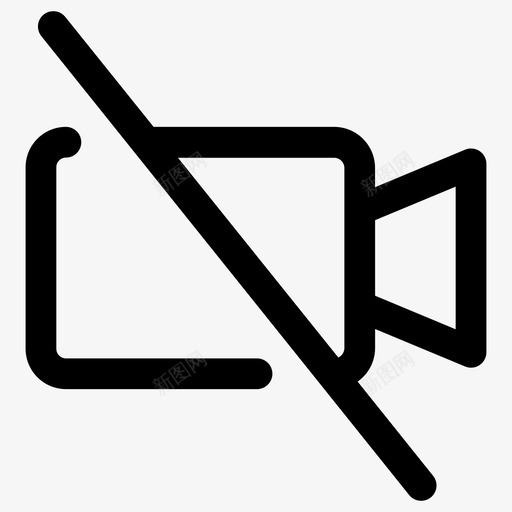 没有视频没有拍摄图标svg_新图网 https://ixintu.com 没有拍摄 没有视频