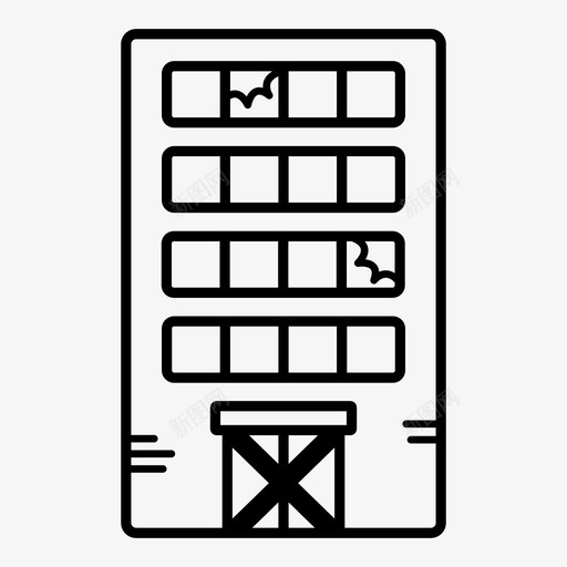 大楼关闭老建筑关闭图标svg_新图网 https://ixintu.com 大楼关闭 老建筑关闭