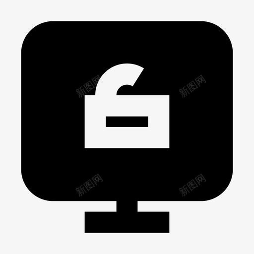 解锁显示保护安全图标svg_新图网 https://ixintu.com 保护 安全 安全防护材料 解锁显示