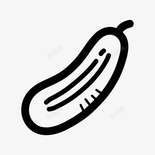 黄瓜食物健康图标svg_新图网 https://ixintu.com 健康 水果蔬菜 蔬菜 配料 食物 黄瓜