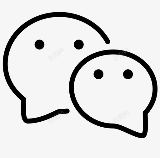 尾部_微信_icon2svg_新图网 https://ixintu.com 尾部_微信_icon2