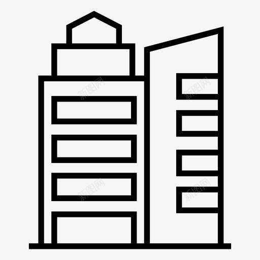 塔楼大楼酒店图标svg_新图网 https://ixintu.com 办公室 塔楼 大楼 物业 酒店