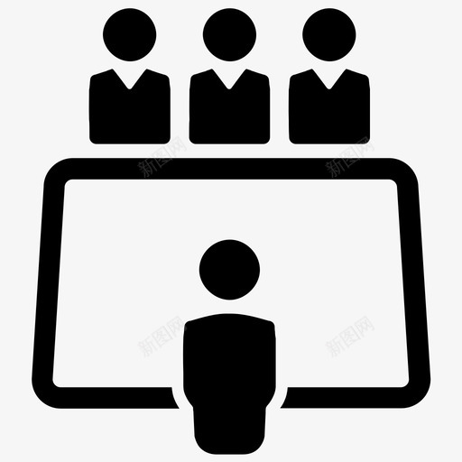 商务会议会议讨论图标svg_新图网 https://ixintu.com 会议 商务会议 商务图标集5 团队合作 讨论