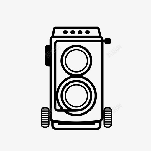 mamiya胶卷相机oldschool图标svg_新图网 https://ixintu.com mamiya oldschool rolleiflex tlr 摄像机 摄影主题 照相 胶卷相机