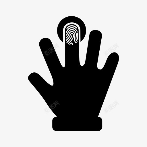 匹配访问指纹图标svg_新图网 https://ixintu.com 匹配 安全 指纹 生物识别 触摸 访问