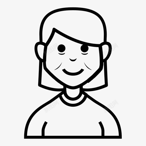 老女人化身角色图标svg_新图网 https://ixintu.com 人 化身 祖母 老女人 角色