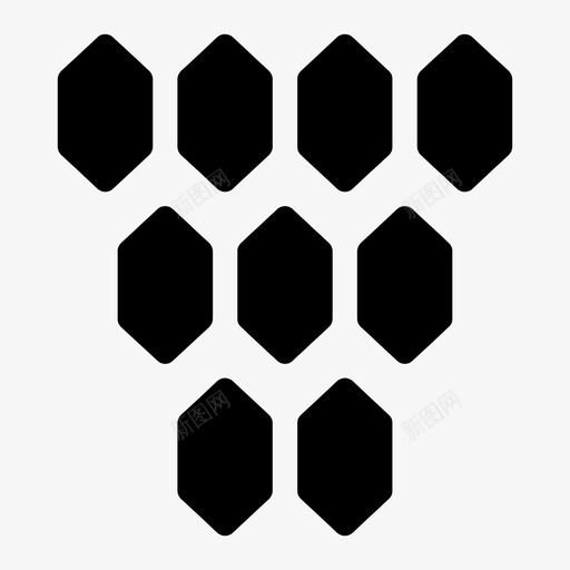分子组成六边形图案图标svg_新图网 https://ixintu.com 六边形图案 分子 最小单位 物理 组成
