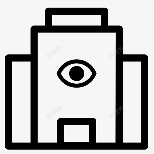 视觉大楼电影院办公楼图标svg_新图网 https://ixintu.com 办公楼 电影院 视觉大楼