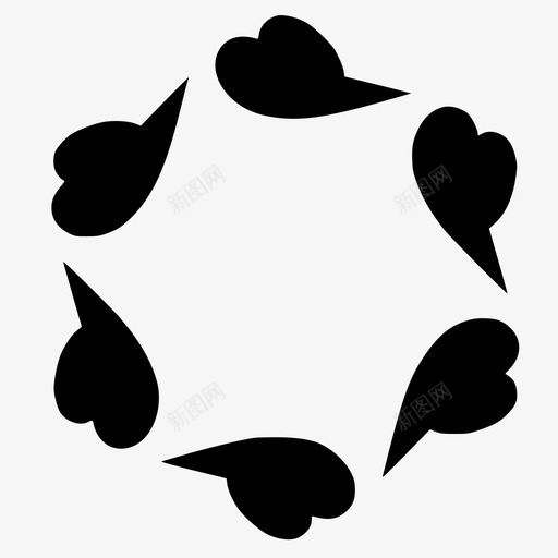 心抽象圆形图标svg_新图网 https://ixintu.com 图案 圆形 形状 心 抽象 花