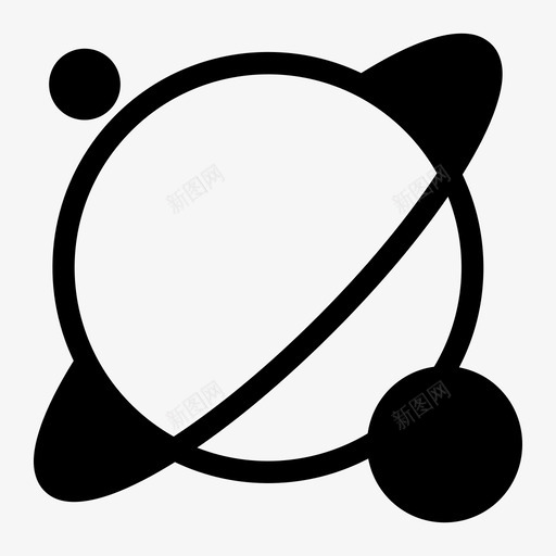 行星天文学自转图标svg_新图网 https://ixintu.com 卫星模型 卫星行星 天文学 自转 行星