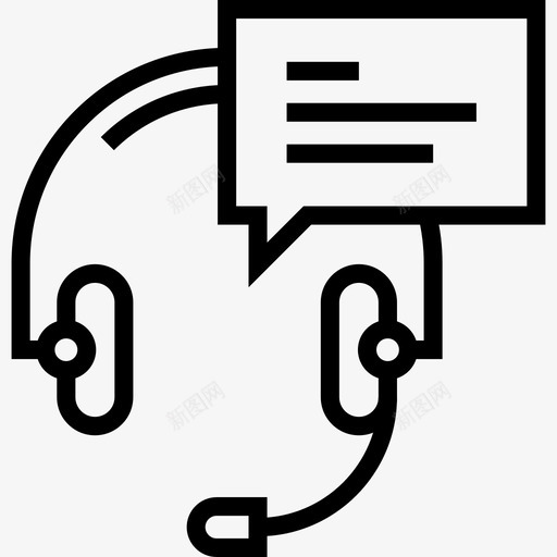 客户服务沟通咨询图标svg_新图网 https://ixintu.com 公司业务 咨询 在线 客户服务 支持 沟通 耳机