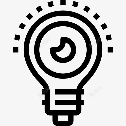 视觉灯泡眼睛图标svg_新图网 https://ixintu.com 想法 灯 灯泡 眼睛 视觉