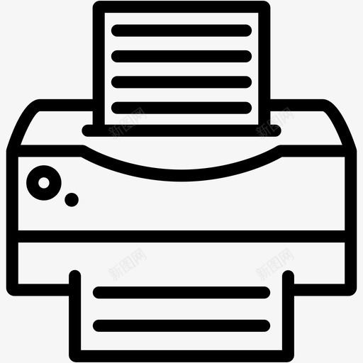 打印机纸张印刷图标svg_新图网 https://ixintu.com 印刷 打印机 纸张 通信网络1