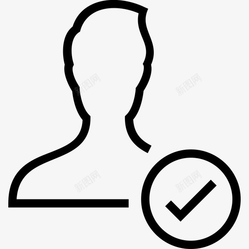 用户审核用户确认图标svg_新图网 https://ixintu.com 审核用户 用户 确认