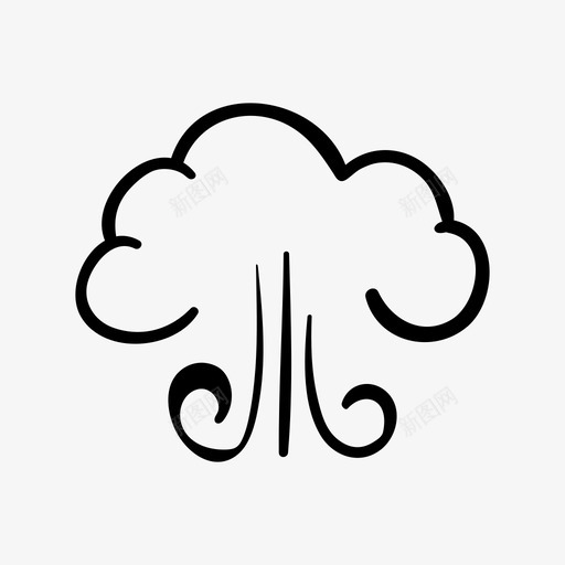 龙卷风风暴雷声图标svg_新图网 https://ixintu.com 天气 手绘天气 雷声 雷雨 风 风暴 龙卷风