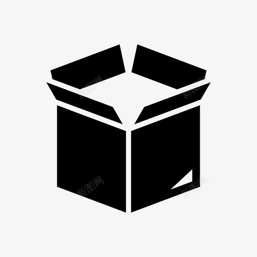 开箱纸板交货图标svg_新图网 https://ixintu.com 交货 储存箱 包装 开箱 纸板