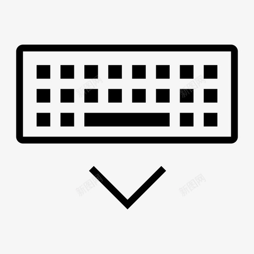 收起键盘svg_新图网 https://ixintu.com 收起键盘
