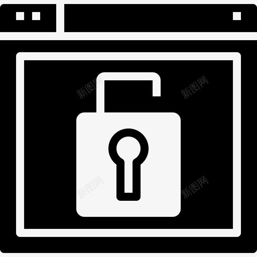web浏览器界面挂锁图标svg_新图网 https://ixintu.com ui web浏览器 web浏览器细节实体图标 挂锁 界面