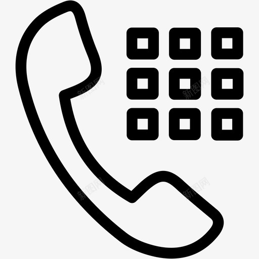 电话拨号键盘图标svg_新图网 https://ixintu.com 拨号 电话 通讯3 键盘