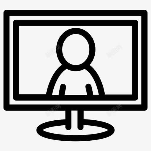 视频会议商务会议图标svg_新图网 https://ixintu.com 会议 商务 视频会议