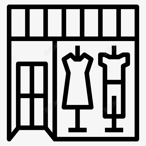 服装店商业商店图标svg_新图网 https://ixintu.com 商业 商店 地标 服装店
