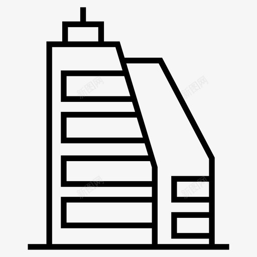 塔建筑阁楼图标svg_新图网 https://ixintu.com 办公室 塔 建筑 阁楼