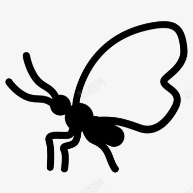 蝴蝶昆虫飞虫图标图标
