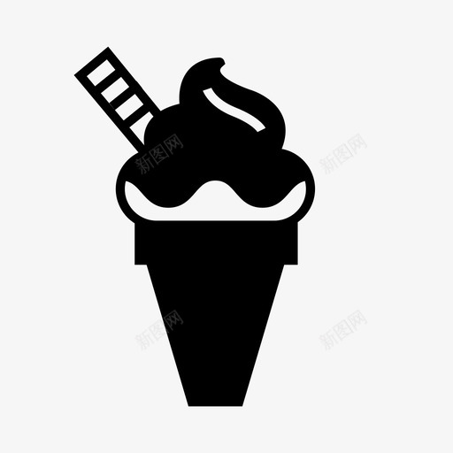 冰淇淋嘉年华甜点图标svg_新图网 https://ixintu.com 冰淇淋 冰淇淋筒 嘉年华 布丁 甜点