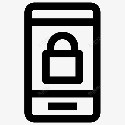 智能手机锁安全图标svg_新图网 https://ixintu.com 安全 智能手机 锁