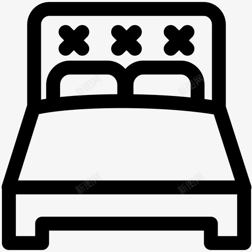 床卧室家具图标svg_新图网 https://ixintu.com 卧室 家具 家具家居轮廓 家居 床 睡床