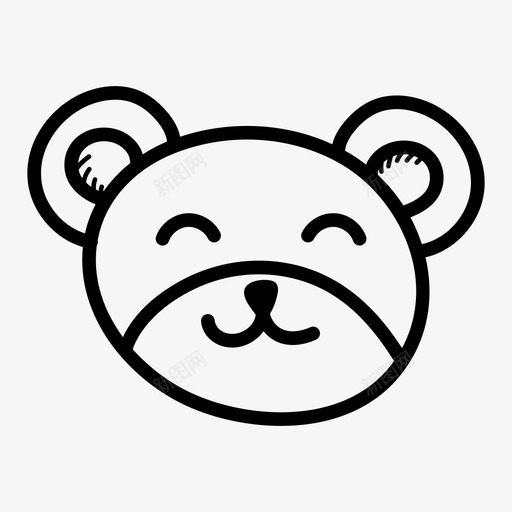 熊动物熊脸图标svg_新图网 https://ixintu.com 动物 泰迪熊 熊 熊脸 表情符号