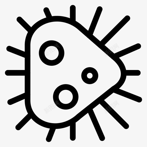 病毒变形虫细菌图标svg_新图网 https://ixintu.com 变形虫 商业 病毒 科学线图标 细菌