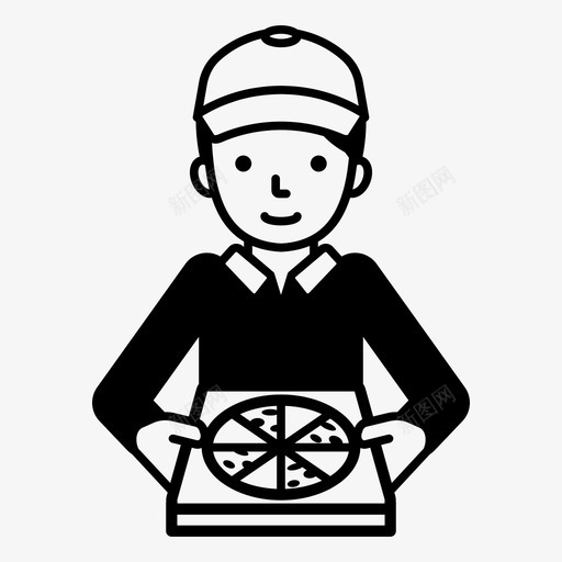 送披萨送披萨人披萨店图标svg_新图网 https://ixintu.com 披萨店 职业 送披萨 送披萨人