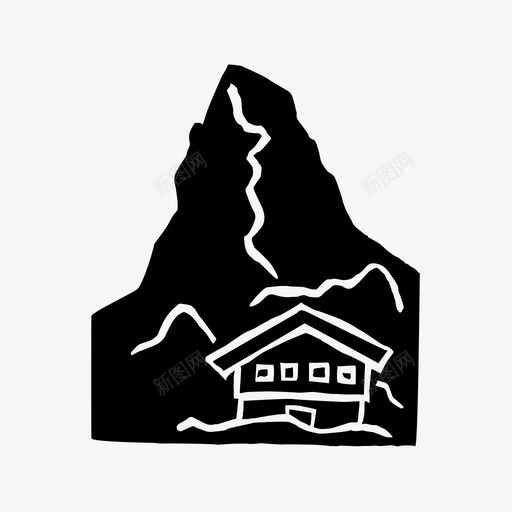 马特洪峰阿尔卑斯山欧洲图标svg_新图网 https://ixintu.com 世界各地 山脉 欧洲 泽马特 瑞士 阿尔卑斯山 马特洪峰